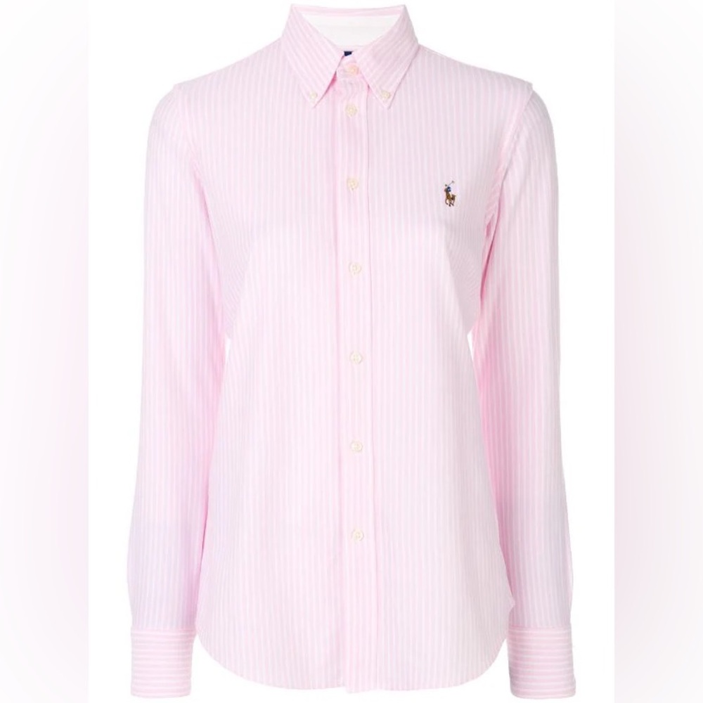 Pink and white striped Ralph Lauren Oxford shirt, never worn